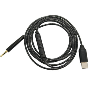 Cable de audio trenzado de 120 cm, color gris frío, con núcleo de cobre estañado y TPE trenzado para dispositivos digitales - Product Image 4