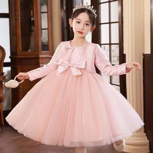 Robe de princesse pour filles, robe de demoiselle d'honneur, robe de fête d'anniversaire, robe de concours, robe de récital de piano, costume élégant pour spectacle sur scène - Product Image 1
