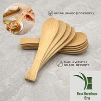 Cuillères à soupe en bambou certifiées FSC, approuvées FDA/LFGB/DGCCRF, écologiques, jetables, pour desserts, en vrac