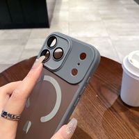 Coque magnétique pour iPhone 17 Pro Max Air 18 Pro avec protection d'objectif intégrée, finition mate colorée, pare-chocs souple et dos rigide en acrylique