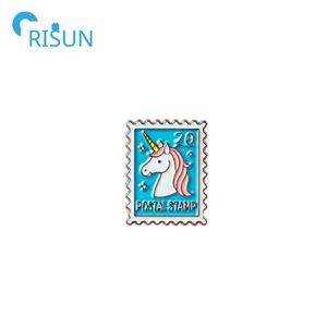 <span class=keywords><strong>Timbres</strong></span> de collection Souvenir de voyage en métal série broche aimant timbre-poste épinglette broche timbre postal personnalisé insigne épingle en émail - Product Image 2