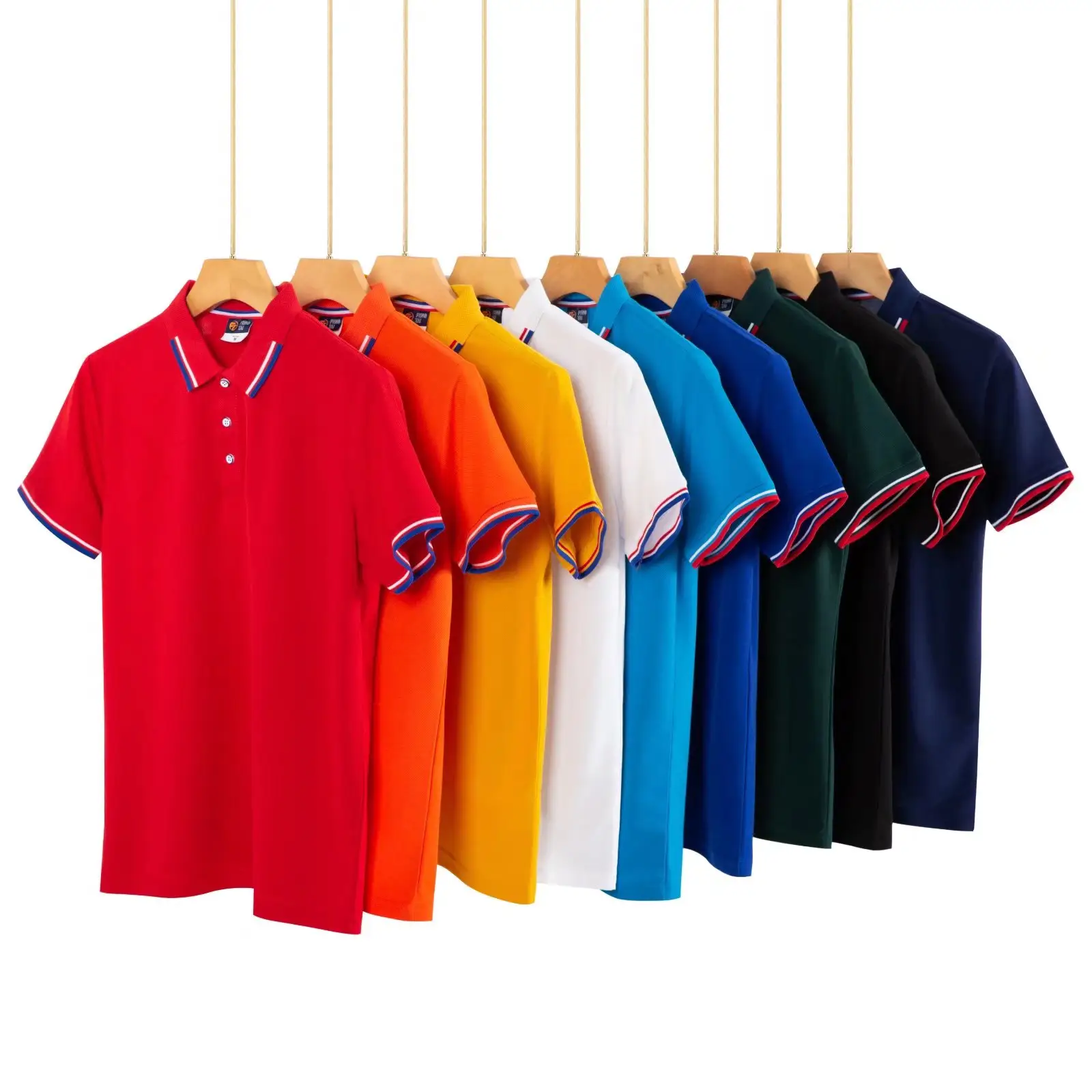 Polo T Shirts Printing Plain Business Men's Short Sleeve Collar Embroidery 100% Cotton Golf Polo Shirts