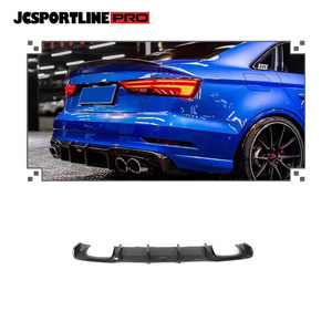 ด้านหลังสปอยเลอร์ Diffuser สำหรับออดี้ <span class=keywords><strong>A3</strong></span> SLINE S3ซีดาน2017-2019คาร์บอนไฟเบอร์กันชนลิป - Product Image 2
