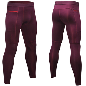 Nouveau Legging Thermique de Course pour Homme, Couche de Base Compressante Unie, Coupe Ajustée, Noir, Anti-Humidité, Extensible dans les Quatre Sens - Product Image 1