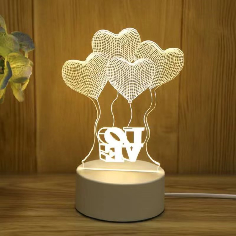 DIY Индивидуальные 3D акриловые ночник праздничный подарок настольная лампа украшение дома