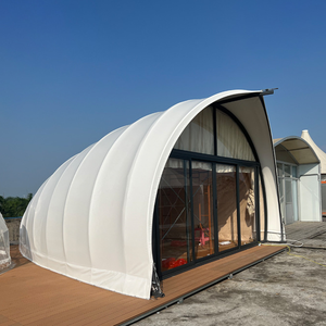 Carpa de Glamping con Membrana en Forma de Concha, con Entrada Individual o Doble, para Retiro Vacacional - Product Image 6