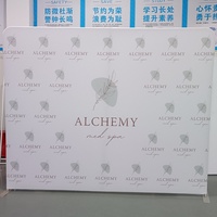 Support de présentation pop-up en tissu tendu personnalisé, portable, 10 pieds, pour salon professionnel, tube en aluminium, toile de fond, mur d'affichage