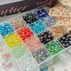 خرز كريستال زجاجي دائري تشيكي نمساوي متعدد الأوجه مقاس 4/6/8/10 مم، لصنع مجوهرات ساحرة وإكسسوارات يدوية - Product Image 4