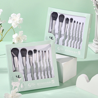 Kartlan Haute Qualité Lumière Luxe 8pcs Tout en Un Outils de Maquillage Fond de Teint Correcteur Yeux Lèvres Pinceau Cosmétiques Ensemble de Pinceaux de Maquillage