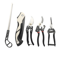 Kit d'outils de jardinage 5 pièces, scie pliante, sécateur, ensemble de cisailles pour la taille des branches des plantes de jardin
