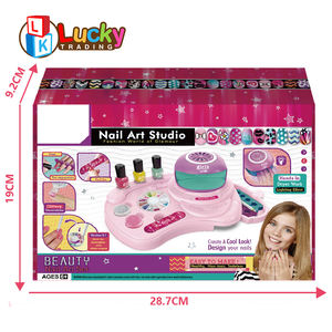 LK Toy – ensemble de maquillage pour filles, Machine de maquillage, sèche-cheveux électrique, <span class=keywords><strong>Nail</strong></span> <span class=keywords><strong>Art</strong></span>, <span class=keywords><strong>Studio</strong></span> de vernis, jouets de poudre de paillettes - Product Image 5
