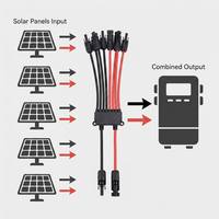 Connecteur de branche solaire de type Y en cuivre à haute conductivité, 1000 VDC, IP67, étanche, adaptateur de câble photovoltaïque, panneau solaire