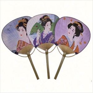 Abanico de Mano Personalizado para Boda de Bambú y Papel con Logotipo Impreso en Serigrafía 24x38cm Diseño Moderno - Product Image 4