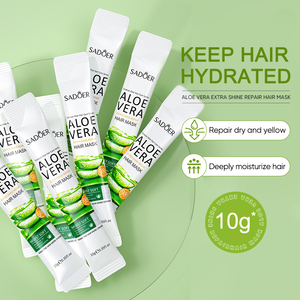 Masques capillaires réparateurs à l'aloe vera - Nourrissants, lissants et parfaits pour les utilisateurs pressés. Paquet de 10g. - Product Image 2