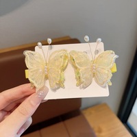Barrettes Papillon en Dentelle pour Enfants, Pinzas à Cheveux Perle Douce, Ornements Mignons pour Cheveux en Forme de Papillon