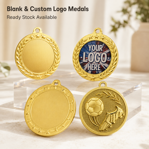 Medallas Deportivas Personalizadas al por Mayor, Medalla de Premio de Aleación de Zinc con Diseño en Blanco y Cinta para Maratón, Eventos de Fútbol - Product Image 3