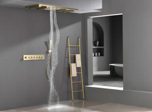 隠蔽設置サーモスタットシャワーLEDレインフォールセットLED5ウェイバスルームシャワーシステム簡単操作バスルーム蛇口シャワー - Product Image 2