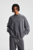 430gsm 100% coton blanc sweats éponge français pour hommes personnalisé col rond surdimensionné sweat goutte épaule hommes sweats à capuche