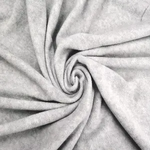 Fabriek Direct Warm Super Zacht 100% Polyester Mix Grey Melange Spun Polar Fleece Stof Voor Kleding Jas Deken Broek