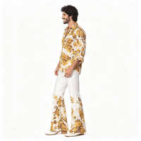 Costume rétro années 70/80, style disco, hippie, pour le Hogmanay, tenues assorties pour couple, polyester, adulte, unisexe