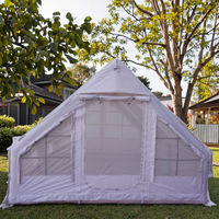 Tente de camping gonflable portable de luxe quatre saisons, imperméable, 12 mètres carrés, tente de camping en plein air