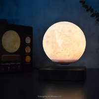 Lampe lunaire à lévitation magnétique écologique moderne, abat-jour flottant en bois, alimentation sans fil CC, décoration simple et flexible pour le salon