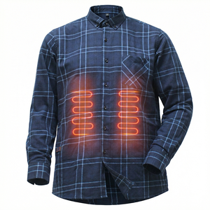 <span class=keywords><strong>Camicia</strong></span> riscaldata da uomo USB scaldacollo 5V tessuto cotone Logo personalizzato camicie Casual <span class=keywords><strong>blu</strong></span> maglia invernale <span class=keywords><strong>giacca</strong></span> riscaldata - Product Image 1