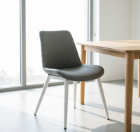 Chaise de salle à manger en similicuir de qualité supérieure, design européen, siège ergonomique confortable, pieds en métal robustes, utilisation moderne pour la maison, le bar, l'hôtel, MINGSEAT