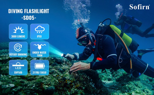 Para <span class=keywords><strong>Sofirn</strong></span> Venta caliente 3000 LM Potente linterna subacuática Linterna DE BUCEO Xhp50.2 Luz de larga distancia con control magnético Swi - Product Image 6