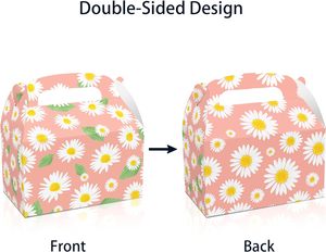 Cajas de Regalo de Cartón Blanco con Diseño de Crisantemo en Flor de <span class=keywords><strong>Miel</strong></span>, 12 Piezas, Diseño de Doble Cara, Cajas de Regalo para Fiestas - Product Image 2