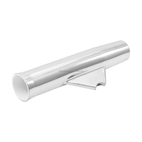 Nouveau design petit dauphin aluminium évasé à souder en vinyle blanc Insert porte-canne à pêche L10 "pouces matériel marin