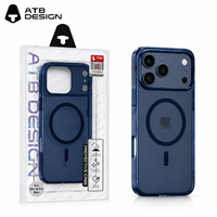 Coque transparente ATB pour iPhone 18 Pro Max, anti-traces de doigts, magnétique N52, antichoc, TPU PC, coque magnétique