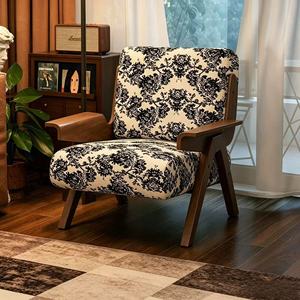 <span class=keywords><strong>Fauteuil</strong></span> Rétro à Accoudoir Unique Style Français Mid-Century, Motif Zèbre, Bois Massif, <span class=keywords><strong>Fauteuil</strong></span> Inclinable en Cuir PU à Mémoire de Forme pour Salon - Product Image 2