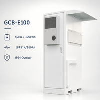 Système de batterie industrielle LiFePO4 GCB-E100 50kW 100kWh ESS, 6000+ cycles, refroidissement par air, raccordement au réseau pour station de recharge de véhicules électriques professionnelle