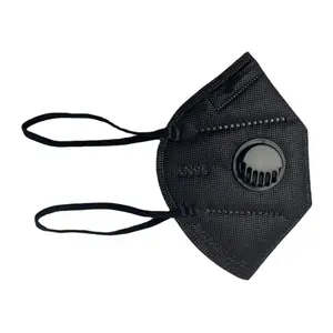 Mascarilla KN95 industrial desechable de protección de 5 capas negra para mascarillas faciales no médicas en aerosol de polvo