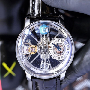 <span class=keywords><strong>Montre</strong></span> mécanique tendance et élégante Jacobs Celestial Tourbillon, étanche 30m, bracelet en cuir pour homme - Product Image 2