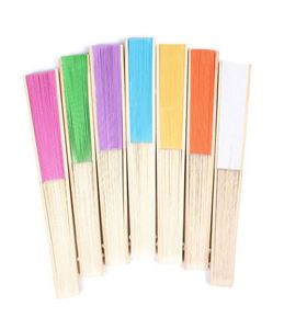 Éventails pliables personnalisables en bambou rose, écologiques, avec technique de fleur DIY, pour mariages, fêtes, cadeau décoratif - Product Image 4