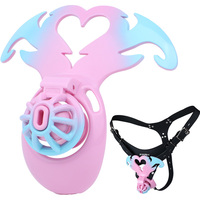 FRRK Dispositif de chasteté coloré Sissy ABS inversé et allongé, ceinture ajustable, confortable à porter, pour l'entraînement à l'abstinence masculine, jouets sexuels