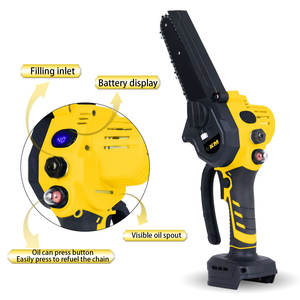 เลื่อยโซ่ไร้สาย Km Brushless ขนาด 8 นิ้ว แบตเตอรี่ลิเธียมแบบชาร์จได้ พกพาสะดวก สำหรับงานตัดไม้และใช้งานในสวน - Product Image 4