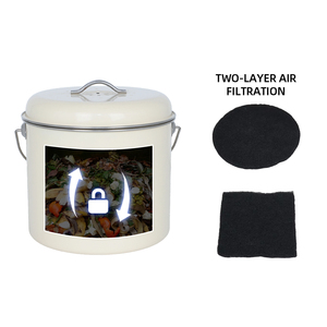 Poubelle de compostage en acier inoxydable pour comptoir de cuisine, personnalisable <span class=keywords><strong>avec</strong></span> logo, 1,5/3/6 L, <span class=keywords><strong>avec</strong></span> <span class=keywords><strong>couvercle</strong></span> - Product Image 5