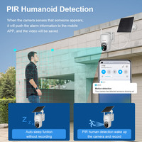 LS VISION 3MP 2K 无线太阳能供电 PTZ 摄像机 4G WiFi 户外安全摄像头 PIR 人体检测 双向音频 Ubox 应用程序