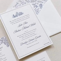 Suite d'invitations de mariage personnalisées style ferme américaine, avec texture gaufrée à sec, carte d'invitation de mariage de luxe artisanale