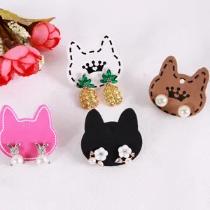아이 들을 위한 귀여운 키티 모양 귀걸이 디스플레이 보석 포장 종이 카드를 배송 준비