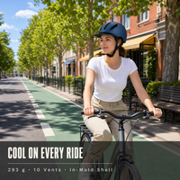 Casque de vélo électrique KMS-YB13, coque en PC, doublure en EPS, 293g, léger, 10 aérations, visière réfléchissante amovible, intérieur amovible