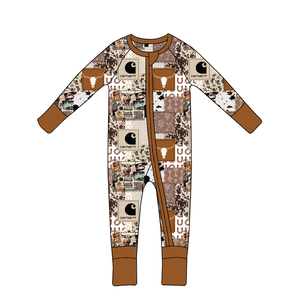 ชุดนอนเด็กทารกถักจากไม้ไผ่พร้อมส่ง ขายส่ง กล่องสุ่มลายพิมพ์และซิปแบบสุ่ม สำหรับฤดูใบไม้ร่วง - Product Image 1