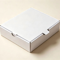 Boîte en carton ondulé personnalisée écologique blanche, adaptée à l'emballage de chaussures et de vêtements, avec possibilité d'imprimer des logos