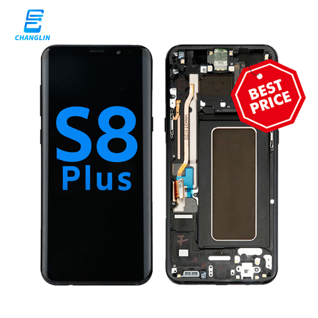 For samsung Screen Wholesale Pantalla Celular Mobile Phone LCD S8+ S8 Plus with Frame Small Size Lcds