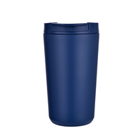 Termo DF Azul Claro de 380 ml, Acero Inoxidable 304, Aislamiento al Vacío, para Café y Agua, Portátil para Auto, Aislamiento Térmico de 6 a 12 Horas