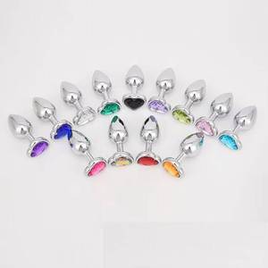 Juego de Juguetes Sexuales Anales de Metal en Forma de Corazón con Cristal, para Masaje Vaginal y <span class=keywords><strong>Anal</strong></span>, para <span class=keywords><strong>Mujeres</strong></span> - Product Image 2