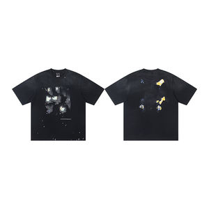 <span class=keywords><strong>T</strong></span>-shirt tendance Saimt Michell pour hommes, style streetwear américain, 100% coton, délavé à l'acide, vintage, manches courtes, vente en gros - Product Image 6